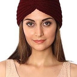 Acrylic Woolen Skull Cap for Women, fits Like a Turban-image-79
