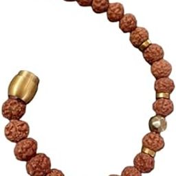 A1 Rated Rudraksha And Pyrite Bracelet Original Certified पाइराइट स्टोन पंचमुखी रुद्राक्ष ब्रेसलेट Asli Magnetic Clasp Fools Gold Bead 5 Mukhi Rudraksha Bracelets With Certificate-40
