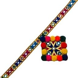 TOF Navratri Fashion Oxidised Jewellery Pom Pom Work Kamarpatta/Kamar Chain/Kamarband For Women And| Grl's-image-1