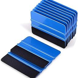 STHIRA® 10Pcs 4-Inch Squeegee for Vinyl Wrap with Felt Edge for Car Wrap, Window Tint, Paint Protection Film, Wallpaper Application Durable Film Scraper Kit for Bubble-Free, Scratch-Free Finish-image-30