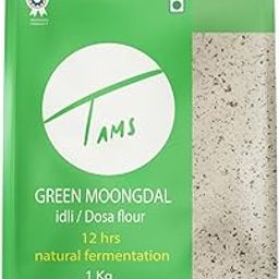 Tams Green Moong Dal Idli, Dosa Flour 1kg, Makes 2.5 kg Batter, 60 idlis, India’s First Ever Naturally Fermenting Flour with 6 Months Shelf Life, Easy to Prepare Your Own Batter/ 10-12 hrs Natural Fermentation for Soft and Healthy idlis ( No Additives, No Chemicals , No yeast) Not an Instant Mix-image-28