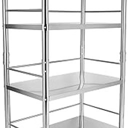 DreamRcoach 4 Tier Stainless Steel Shelving, 31×18×60In Shelving Heavy Duty Shelf Storage, Multipurpose Storage Utility Rack Shelf for Laundry Garage Bathroom Pantry Closet Office-image-40