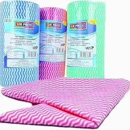 SIR PRIZE Kitchen Tissue Roll 80 Pulls Pack of 3 Multipurpose/Towel Washable & Quick-Dry Non-Woven Super Absorbent Reusable Tissue Roll-16