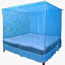 Multicolor Soft Cotton Mosquito net Double Bet kung Size (7x8, Blue)-11