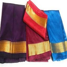 Multi-Colors Unstiched Blouse Piece Material 1 Meter Each (100 cm) Pack of 4(Randam Color)_DES_AB_BD026-image-23