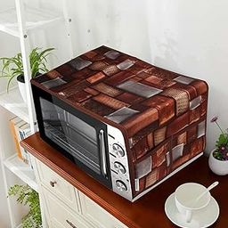 Polyester 3-Layered Digital Printed Microwave Oven Top Cover With 4 Utility Pockets Suitable for Upto 30 Liter (Color- Brown, Size-36x14 Inches)-picture-24
