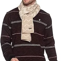 513 Men's Acrylic Woolen Casual Winter Wear Striped Knitted Warm Mufflers Black,MEN419_P-picture-46