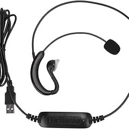 Headset, Ear Mounted USB Laptop Earphone Ear Hook USB Computer Notebook Headset Headphone Computer Notebook Accessory Microphone Line Controls-image-44