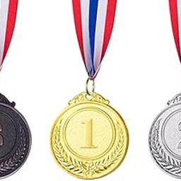 Proberos® 3 Pieces Gold Silver Bronze Award Medals-Winner Medals Prizes for 1st 2nd and 3rd Prizes for Sports, Competitions, Party, 2 Inches-image-47