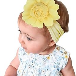 SYGA Baby Headband, Rosebud Nylon Stretchable Soft Elastic Combination Hairbands For Newborn Infant Toddler Kids 0-3 Year - (Light Yellow)-image-45