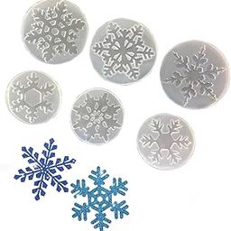 YellowCult 6 pcs Christmas Silicone Molds,Unique Design Snowflake Mould for Handmade Soaps Making Cake Candy Baking Clay Jewelry Keychain Resin Charm Crafts DIY Home Decoration Art Crafts Supplies-D-image-9