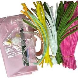UJEAVETTE Pipe Cleaners Flower Bouquet Craft Kit Flower Making Kit for Wedding Holiday-image-10