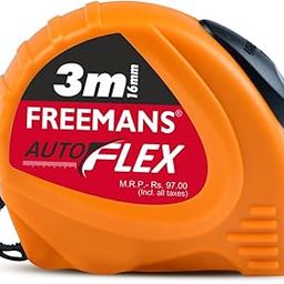FREEMANS AUTOFLEX 3m:16mm Steel Inchi Pocket Measuring Tape with Unbreakable ABS Case, Auto-Lock Tape Blade and Press Release Button, Hand Strap and Belt-Clip-21