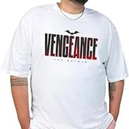 Official DC Merchandise Vengeance Men's 100% Cotton 220 GSM Graphic Print Oversized Fit Round Neck Plus Size T-Shirt-image-81