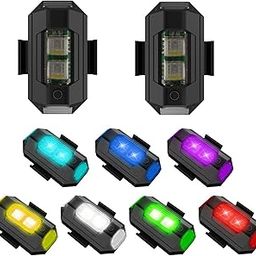 OBEROI'S TRADERS 7 Colors LED With 3 Flashing/Blinking Modes Aircraft Strobe/Helmet Exterior Night Signal Light With USB Rechargeable Cable Kit For Drone Flashing, Bike Bicycle (2 Piece)-16