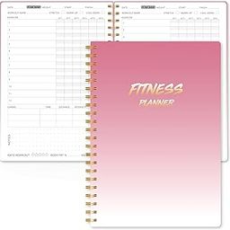 Fitness Journal Workout Planner for Women & Men - A5(5.5" x 8.5") Sturdy Workout Log Book for Gym & Personal Home Workouts - Pink-picture-20
