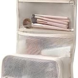 Hanging Toiletry Bag Extra Large Capacity Travel Organizer Bags For Men And Women Durable Waterproof Nylon Makeup Bag For Toiletries,Cosmetics, Brushes, 15 Cm, Beige-image-38