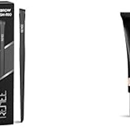 RENEE Professional Makeup Brush with Easy-to-Hold Eyebrow Brush R10, 1PcBB Full Coverage Cream B01 All Skin Butterscotch, 30ml-34