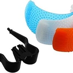 Shomex Flash Diffuser Set for DSLR Cameras, 3-Colour Pop-Up, Universal Hot Shoe Mount, White/Blue/Orange-2