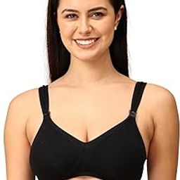 The Mom Store Mom Nursing Bra | Full Coverage Non Padded Bra | Feeding Bra | Maternity Bra | Non Wired Bra | Cotton Blend-image-45