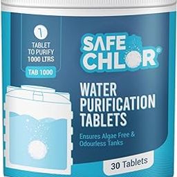 Safe Chlor Tab 1000 | Chlorine Tablets for Water Tanks of 1000 Ltrs, | Overhead & Underground Tanks | Water Purification Tablets | 1 Tablet to Treat 1000 liters | Pack of 30 Tablets for 30000 Ltrs-picture-11