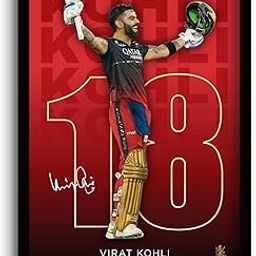 Virat Kohli Framed Poster | King Kohli 18 Wall Art | RCB Edition | Cricket Legend | Premium Sports Decor for Cricket Fans | Motivational Wall Poster-image-31