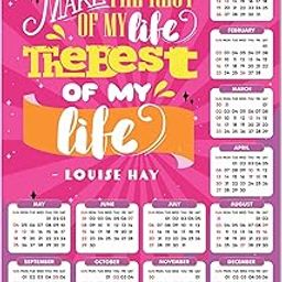 ESCAPER Motivational New Year Wall Calendar 2025 (45x30 cm) (Live - By Louise Hey (WC-09))-image-16