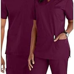 Premium Unisex Scrub Suit With Customize Name Print Option(Follow the Description) V-Neck Top and Cargo Type Trouser-image-10