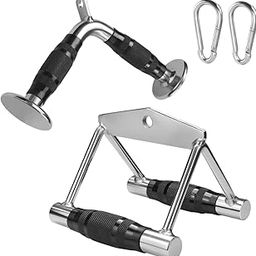 ABSSports Cable Machine Accessories for Weight Lifting, LAT Pull Down Attachment V Handle Multi-training Bar-image-18