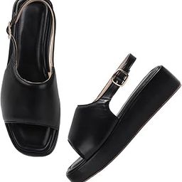 Super Comfortable Solid Platform Heel Sandals For Women & Girls-18