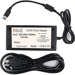 Hi-Lite Essentials 4-Pin 12V 3A Power Adapter for Hikvision DVR (Works with Both 4 Channel & 8 Channel)-27
