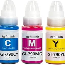 Ink Set GI-790 Compatible with Canon G1000, G1010, G1100, G2000, G2002, G2010, G2012, G2100, G3000, G3010, G3012, G3100, G4000, G4010 (CN - 790 CYM (Colour))-21