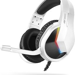 Ant Esports H1100 Pro RGB Wired Over Ear Gaming Headphones for PC / PS4 / PS5 / Xbox One / Switch1 with mic Frost White-21