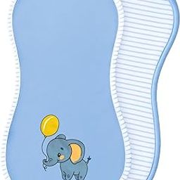 Mi Arcus Solid and Stripes Pattern Blue Feeding Burp Cloth for Baby Boys Girls Kids 0-12 Months Pack of 2-image-19