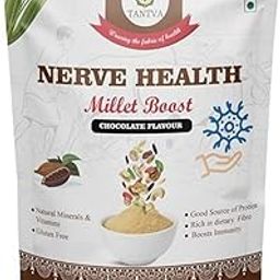 TANTVA Nerve Health Millet Boost 180 gm - Chocolate Flavour | Plant-Based Nutrient-Rich Blend for Nerve Health & Wellness | Fortified with Essential Vitamins, Minerals, and Antioxidants-image-38