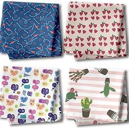 Valentine Gift Box of 4 Men's Handkerchiefs, 100% Organic Cotton, Printed and Stylish, Valentine's Gift Set Combo-image-78