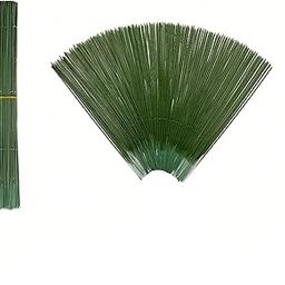 3A Featuretail Floral Stem Wire - Plastic Artificial Flower Green Stem Rod - Plant Stub Wire Green Florist Wires (8 inch / 20cm), Flower Making Wires (Pack of 50)-9