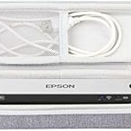 co2CREA Hard Case Replacement for Epson Workforce ES-50 ES-55R RR-60 RR-70W ES-65WR ES-60W DS-30 DS-70 DS-80 Portable Sheet-fed Document Scanner (Grey)-1
