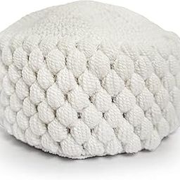 H7 Handwoven Handmade Cotton Prayer Cap Topi for Men and Women | Stylish | Pure White-image-2