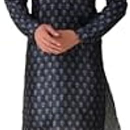 Men's Printed Art Silk Square Digitally Kurta Pyjama Set for Festive and Wedding - J-DP-001-image-14