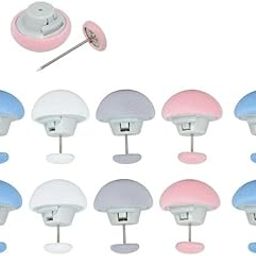 Mclear 20pcs Mushroom Shape Cotton Clips, Duvet Bed Sheet Non-Slip Cover Fixator Comforter Quilt Holder with One-Key Unlock for Blanket, Curtain, Socks, Mattress (Random Color)-image-25