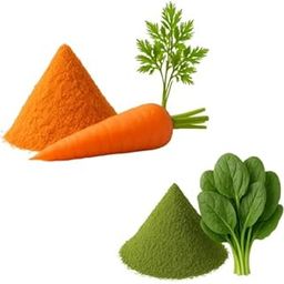 Myla Organics Eye & Bone Health Combo Powders (Carrot + Palak Spinach) - 2x100g = 200 gram-image-42