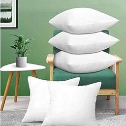 BREVARD Reliance Microfiber Soft White Square Cushion Fillers Set of 5 (12X12 Inches)-17