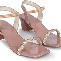 Women's Leather Block Heel Sandals –Heels with Rubber Sole|FK_806_PEACH HEEL-1-P1-image-97