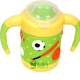 VBaby Animal Bus Sipper BPA-Free Transition No Spill Baby Feeding Cup with Handle; 200 ml (Blue)-image-58