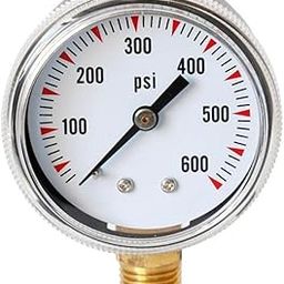 LYLA Metal Radial Pressure Gauge for Oil Air Water Ts-Y50-600Psi Male Thread-image-44