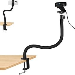 Desk Webcam Stand, 50 cm Gooseneck Arm Compatible with Logitech Webcam C920 / C920S / C920x / C922 / C922x / C925e / C930 / C930e / C615 / C960 / BRIO 4K / NexiGo N60 / iPhone/ Ring-19