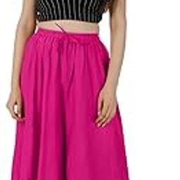 Women's Rayon Palazzos for Women 40 Inch Length (D36)-image-10