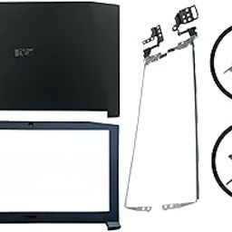 Green Lap - Fresh Energy® Compatible LCD Back Cover for Acer Nitro 5 AN515-51/41/42/43/50 (15.6") – Black | Front Bezel + Hinges Included | Durable Replacement AB Cover-26