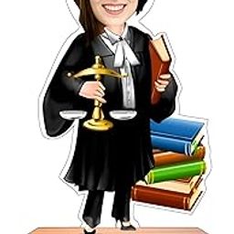 DON'T JUDGE ME Gifts Personalized Caricature Women Lawer, Customize Gifts Personalized Caricature with Your Changing face Lawer Professional Caricatures, Best Gift for Lawer-15